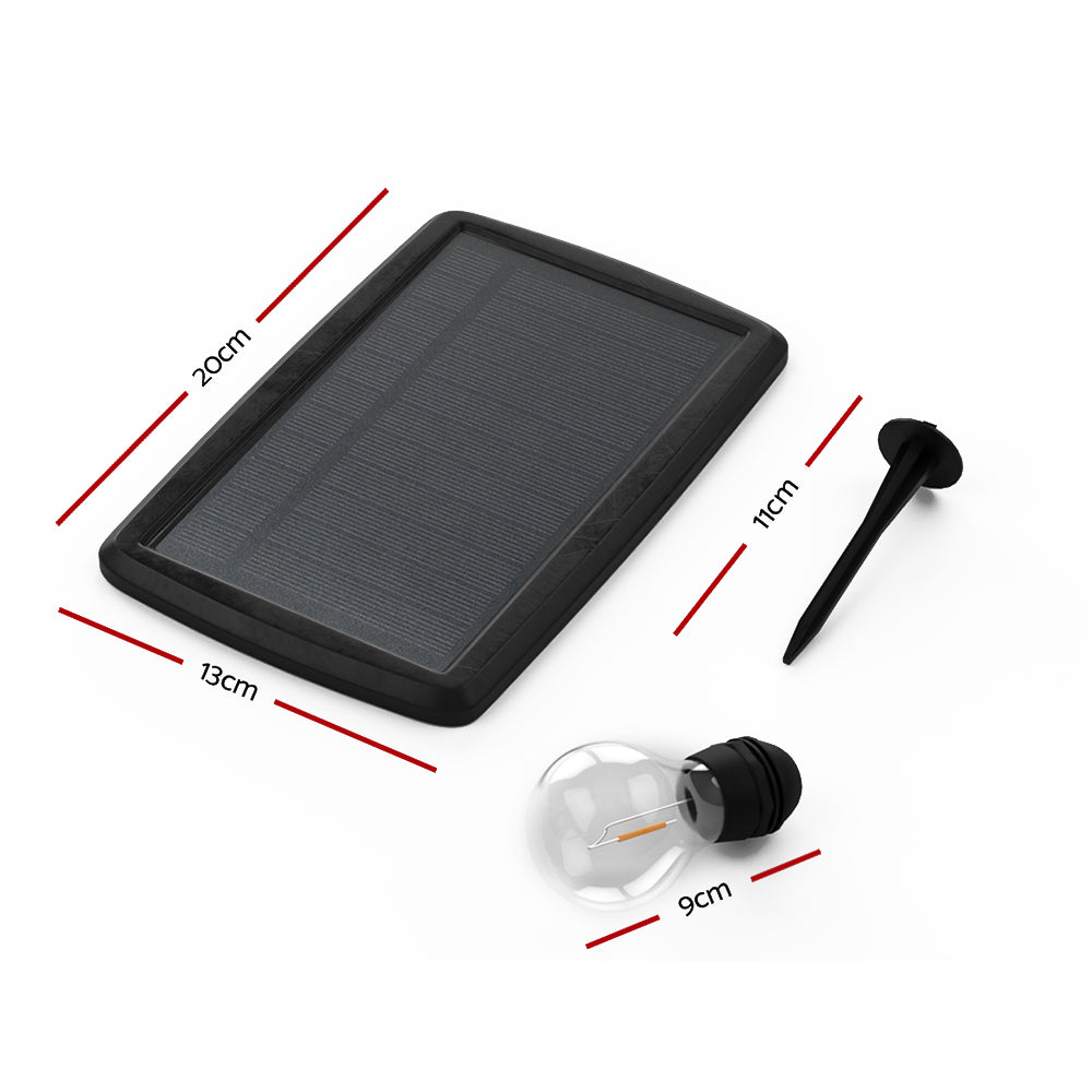 17m Solar Festoon Lights Outdoor LED String Light Christmas Decorations 2pcs