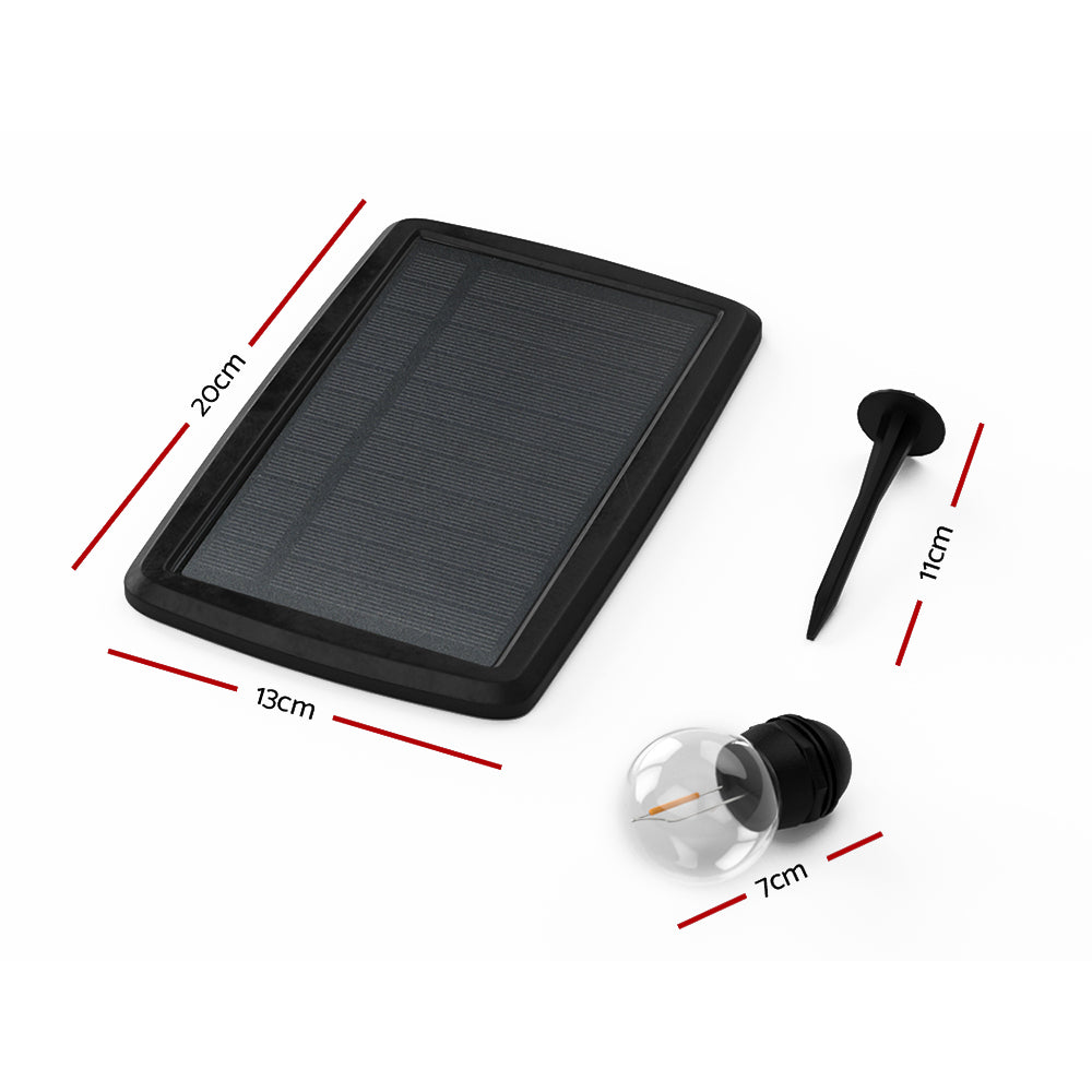 17m Solar Festoon Lights Outdoor LED String Light Christmas Wedding Decor 2 Pack