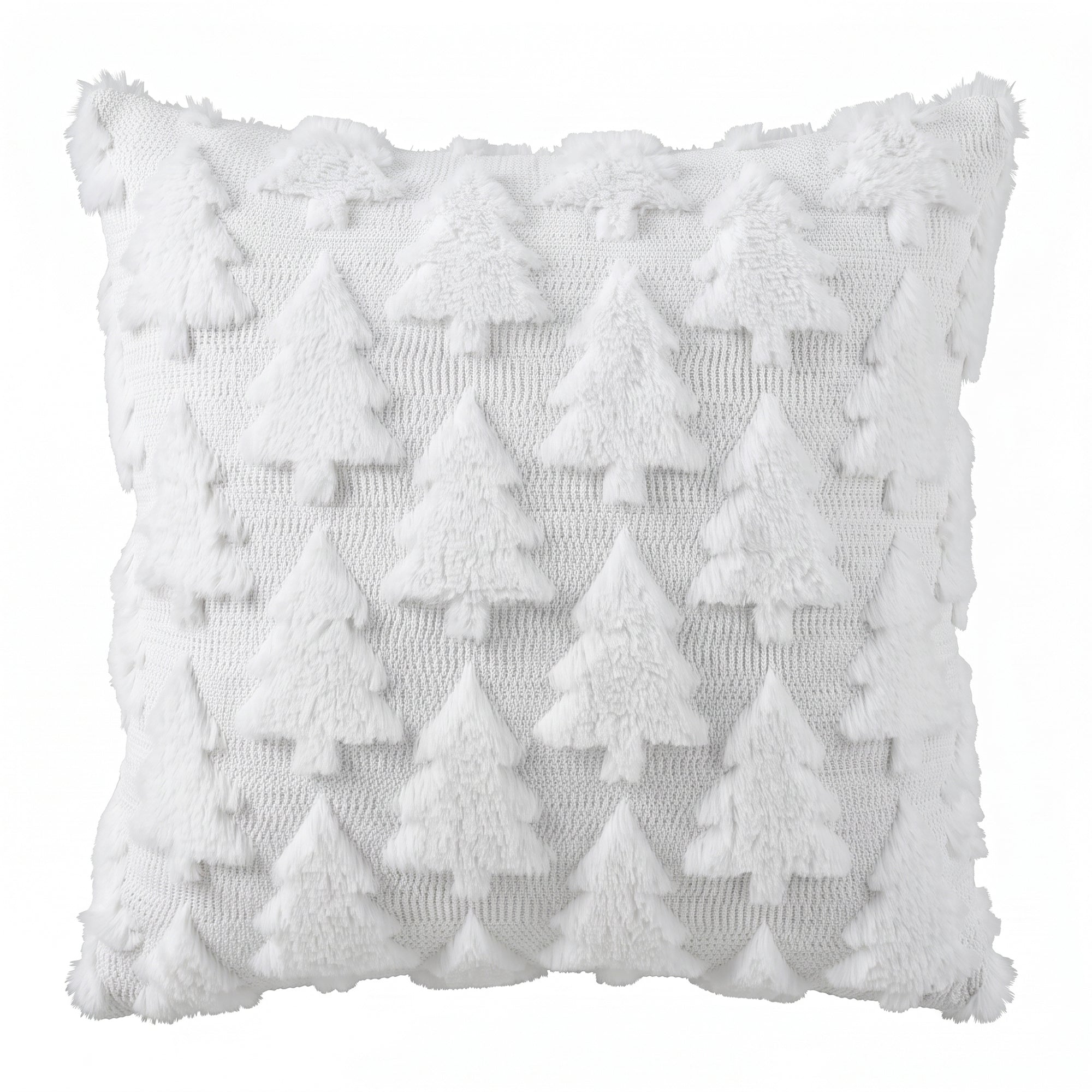 Jingle Jollys Christmas Tree Pillow Covers 2 Packs Cushion Covers White