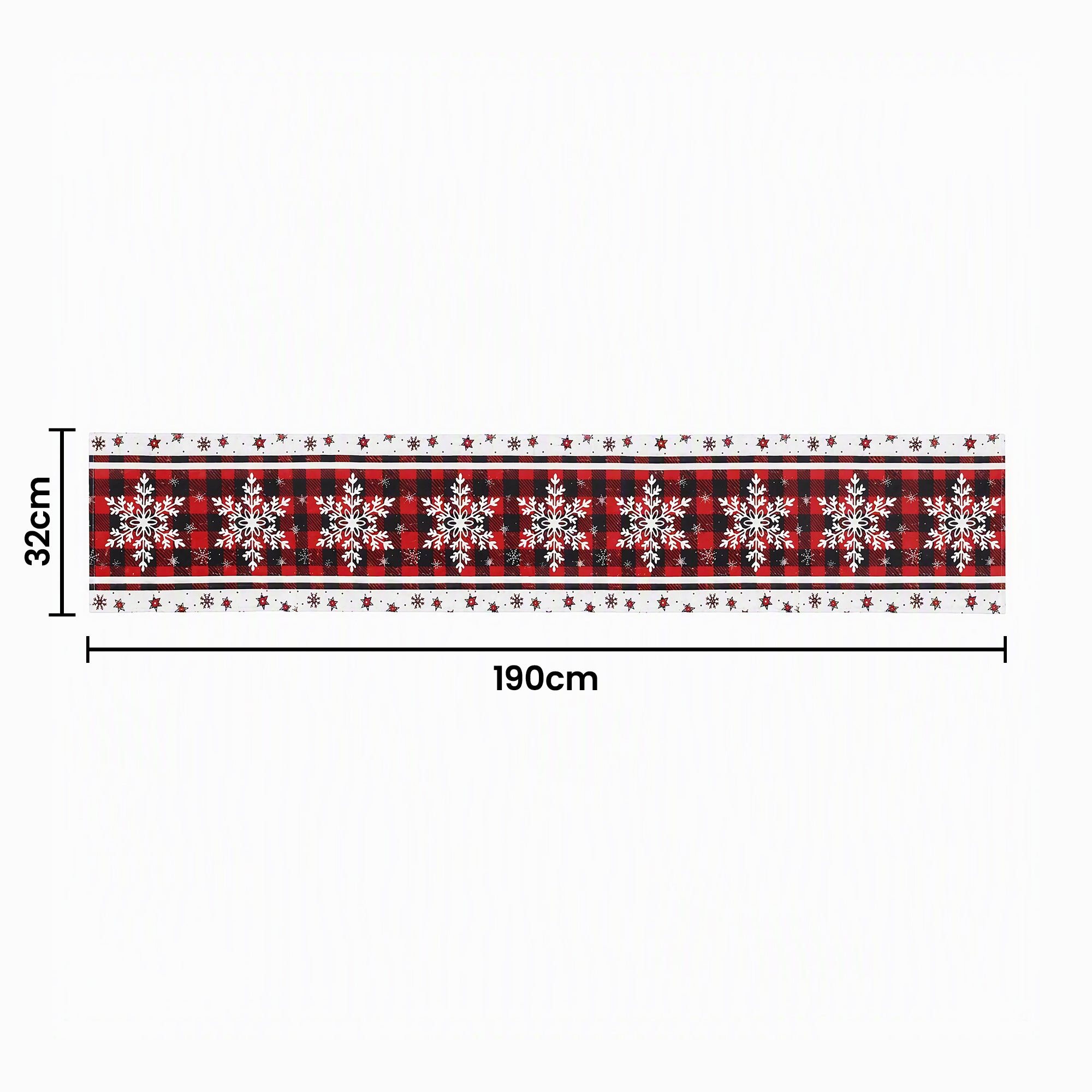 Jingle Jollys Christmas Table Runner Snowflake 190x32CM Dining Party Decor Linen