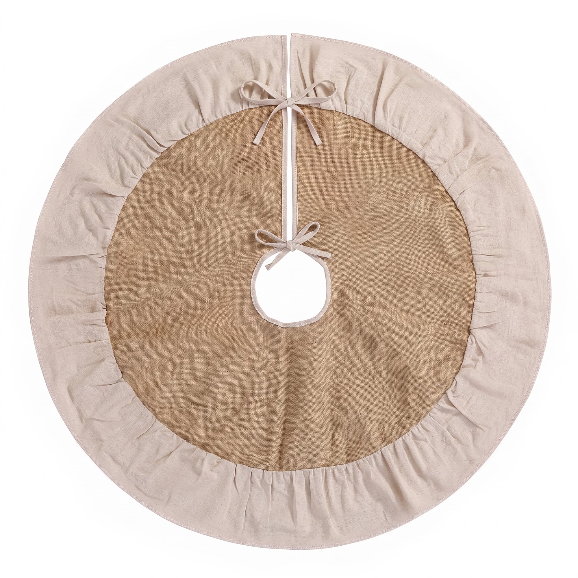 Jingle Jollys 90cm Christmas Tree Skirt Linen Christmas Tree Mat Decor