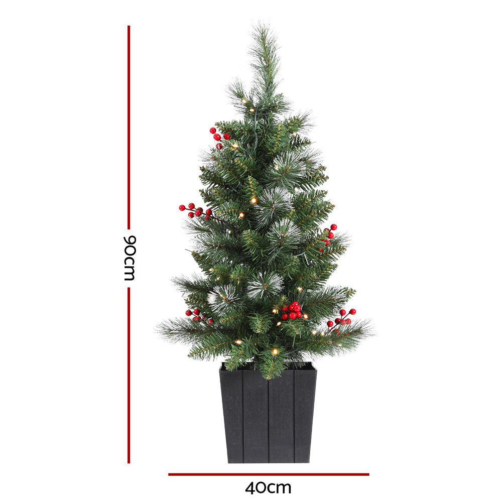 Jingle Jollys Christmas Tree 90cm Potted Xmas Tree Party Decorations