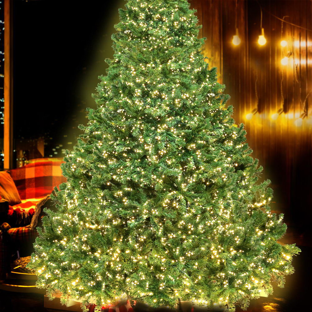 Jingle Jollys Christmas Tree 2.4M Xmas Tree Decorations 3190 LEDs 8 Light Mode