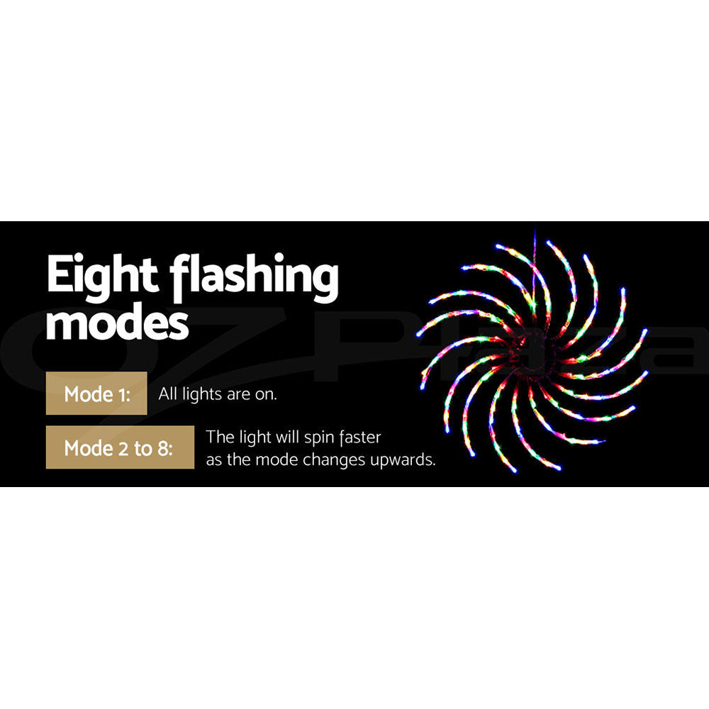 Jingle Jollys Christmas Lights 50cm Spin 128 LED? Decorations