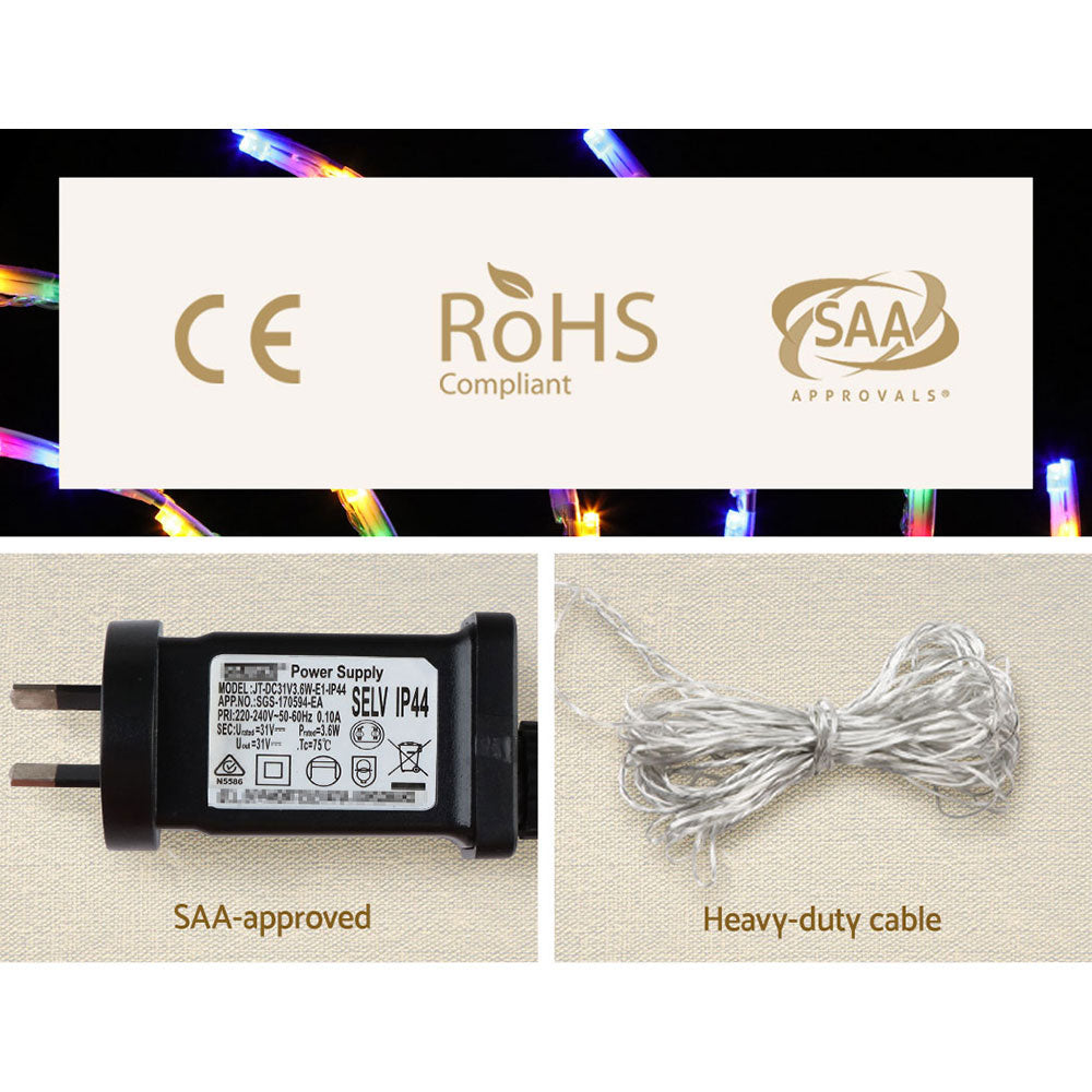 Jingle Jollys Christmas Lights 50cm Spin 128 LED? Decorations