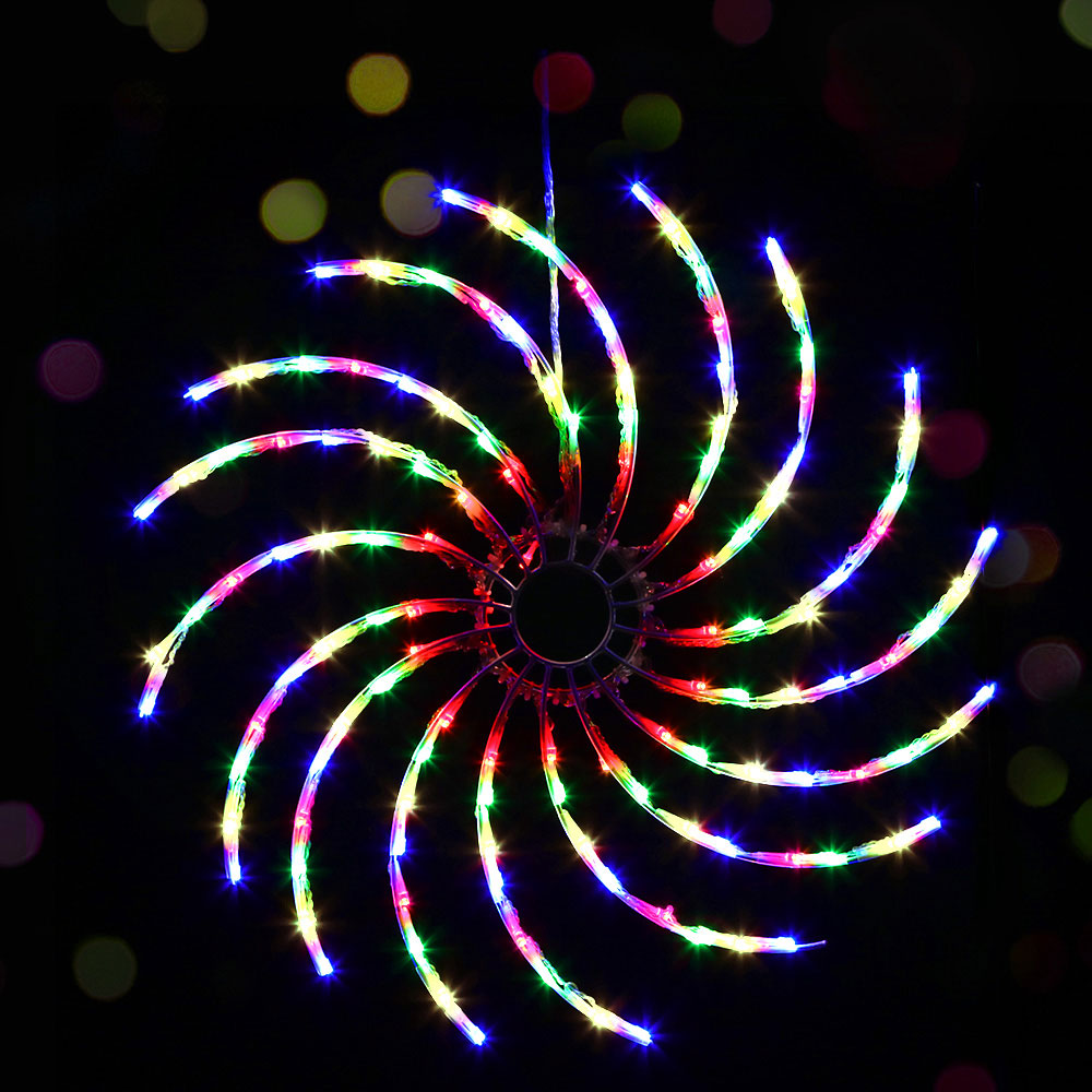 Jingle Jollys Christmas Lights 50cm Spin 128 LED? Decorations