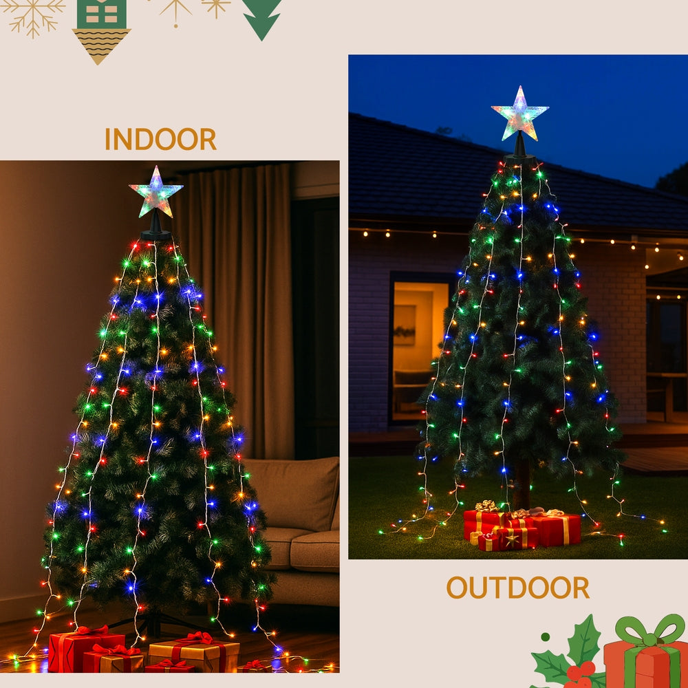 300 LED 2.5M Christmas Lights Waterfall String Fairy Light Jingle Jollys