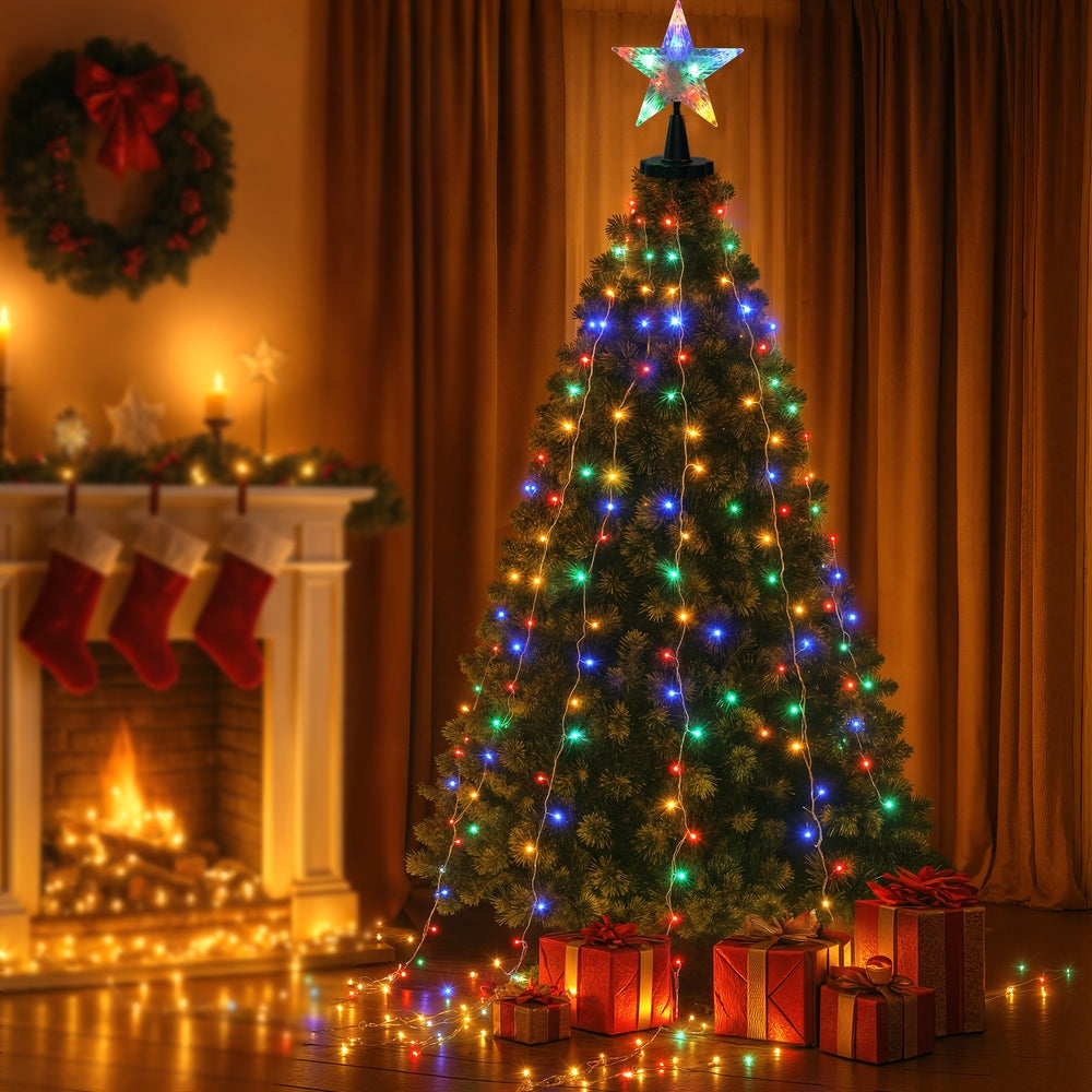 300 LED 2.5M Christmas Lights Waterfall String Fairy Light Jingle Jollys