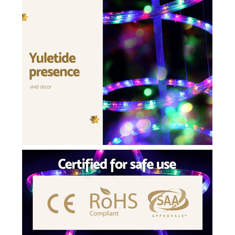 Jingle Jollys Christmas Lights 188cm Tree 288 LED Decorations