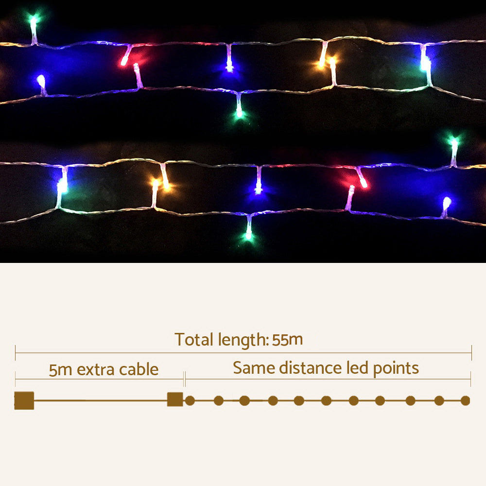 Jingle Jollys 100M Christmas Lights String Light 500 LED Colourful