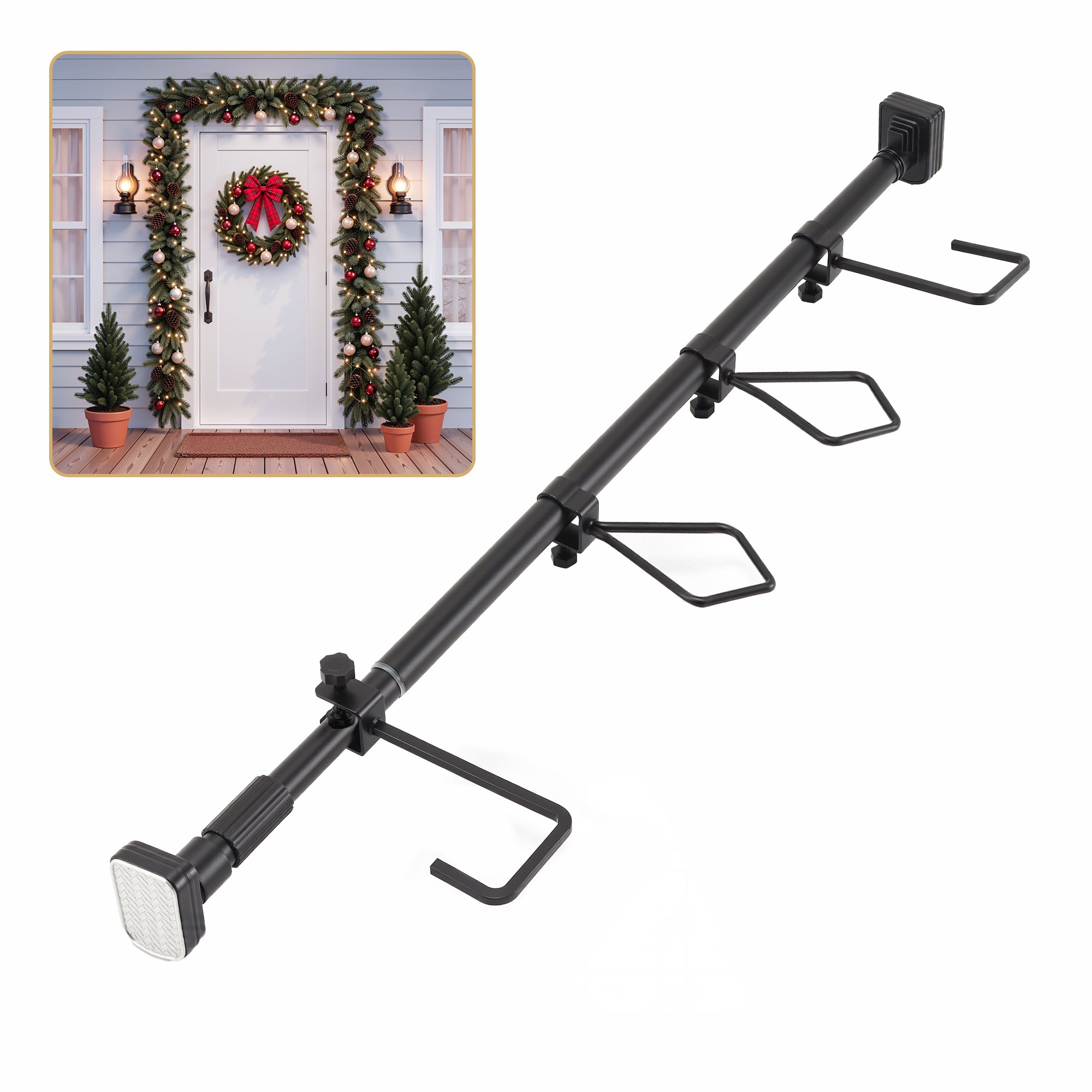 Jingle Jollys Christmas Garland Hook Hanger Wreath Fits 85-125CM Door No Drill
