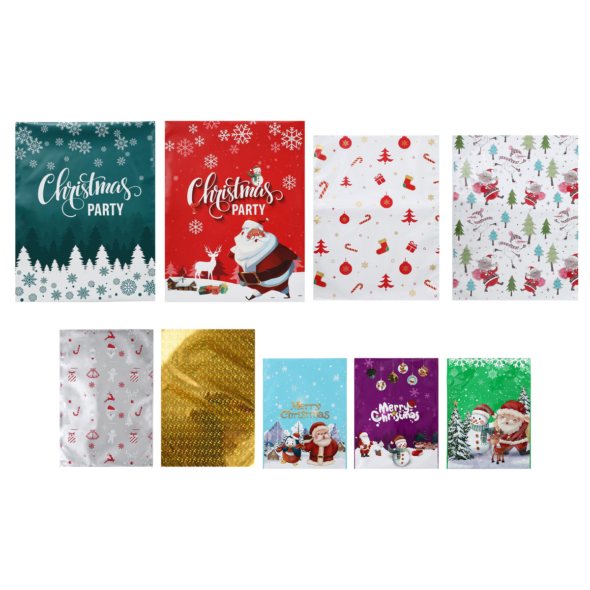 Jingle Jollys 27PCS Christmas Gift Bags Set Large Medium Small 4 Assorted Sizes