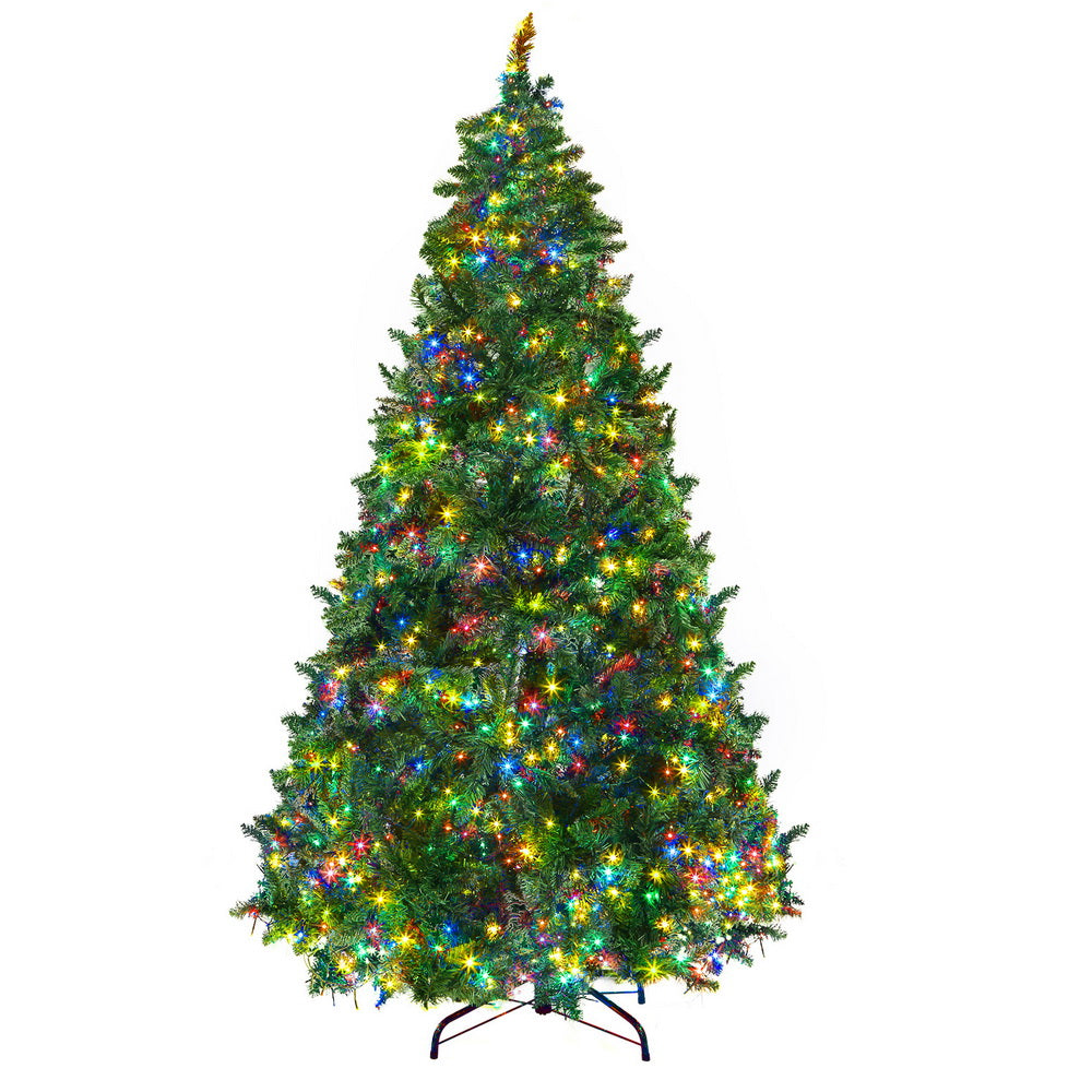 Jingle Jollys Christmas Tree 2.1m Xmas Tree Decoration 9 Light Modes Dual Colour