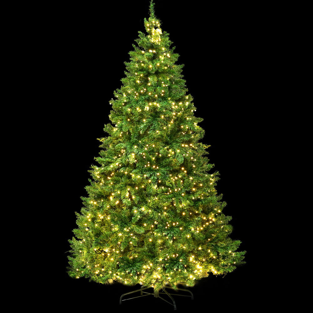 Jingle Jollys Christmas Tree 2.1m Xmas Tree Decoration 9 Light Modes Dual Colour