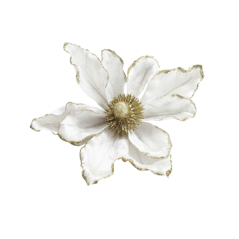 Jingle Jollys 14Pcs Christmas Tree Flower Set Garland Wreath Poinsettia White