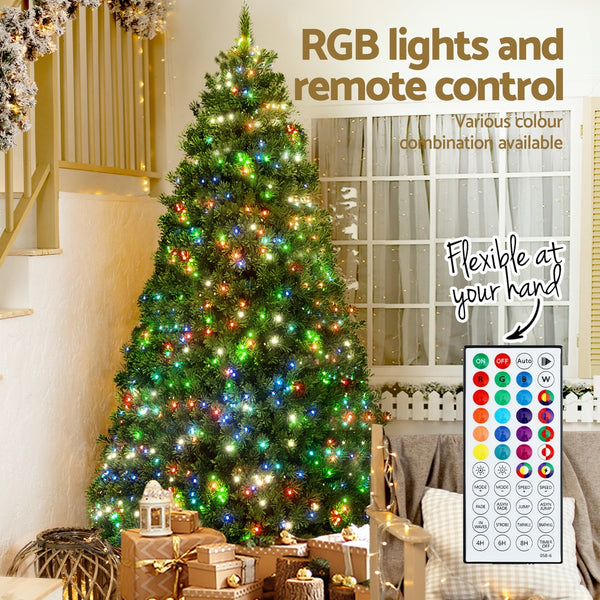 Led Tree Party Decor Jingle Jollys Christmas Tree 1.8m RGB Remote LED Tree Party Decoration