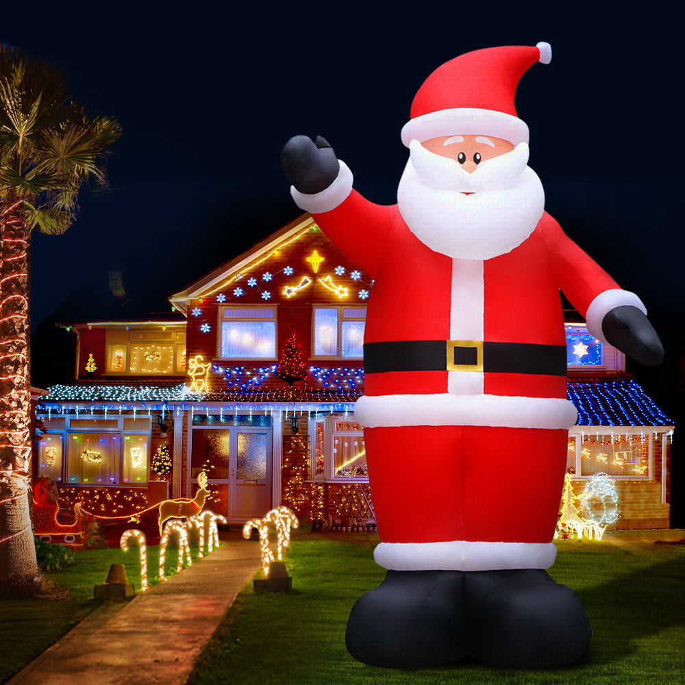 Jingle Jollys Christmas Inflatable Santa 5M Illuminated Decorations