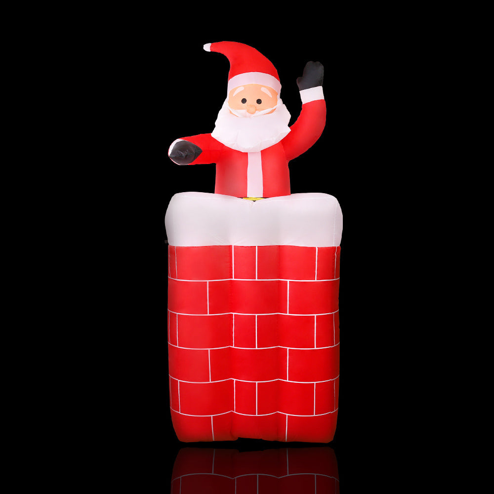 Jingle Jollys Christmas Inflatable Santa Pop Up 1.8M Illuminated Decorations