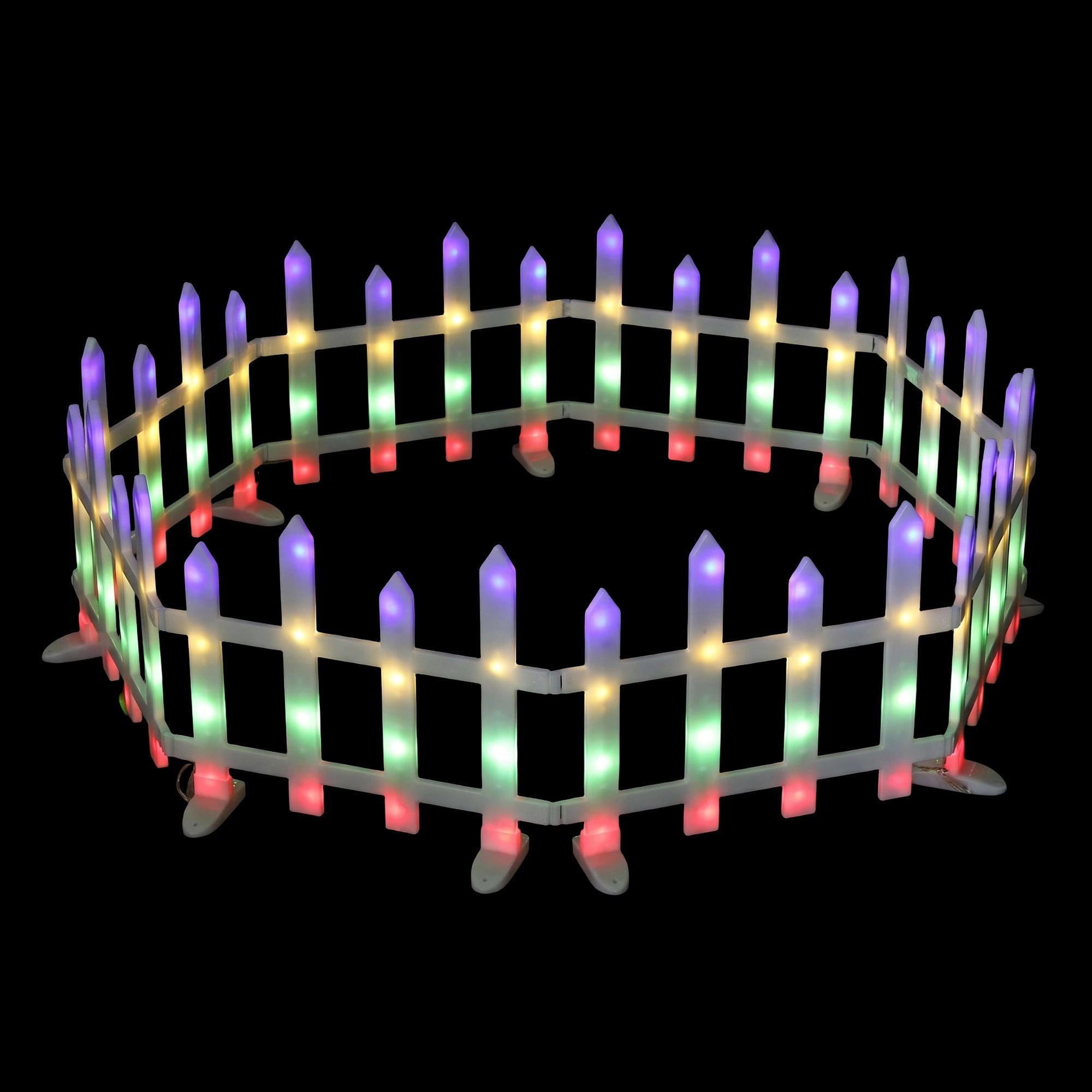 Jingle Jollys 3m Solar Christmas Fence Lights Outdoor Garden Path Decor Multicolour 8pc