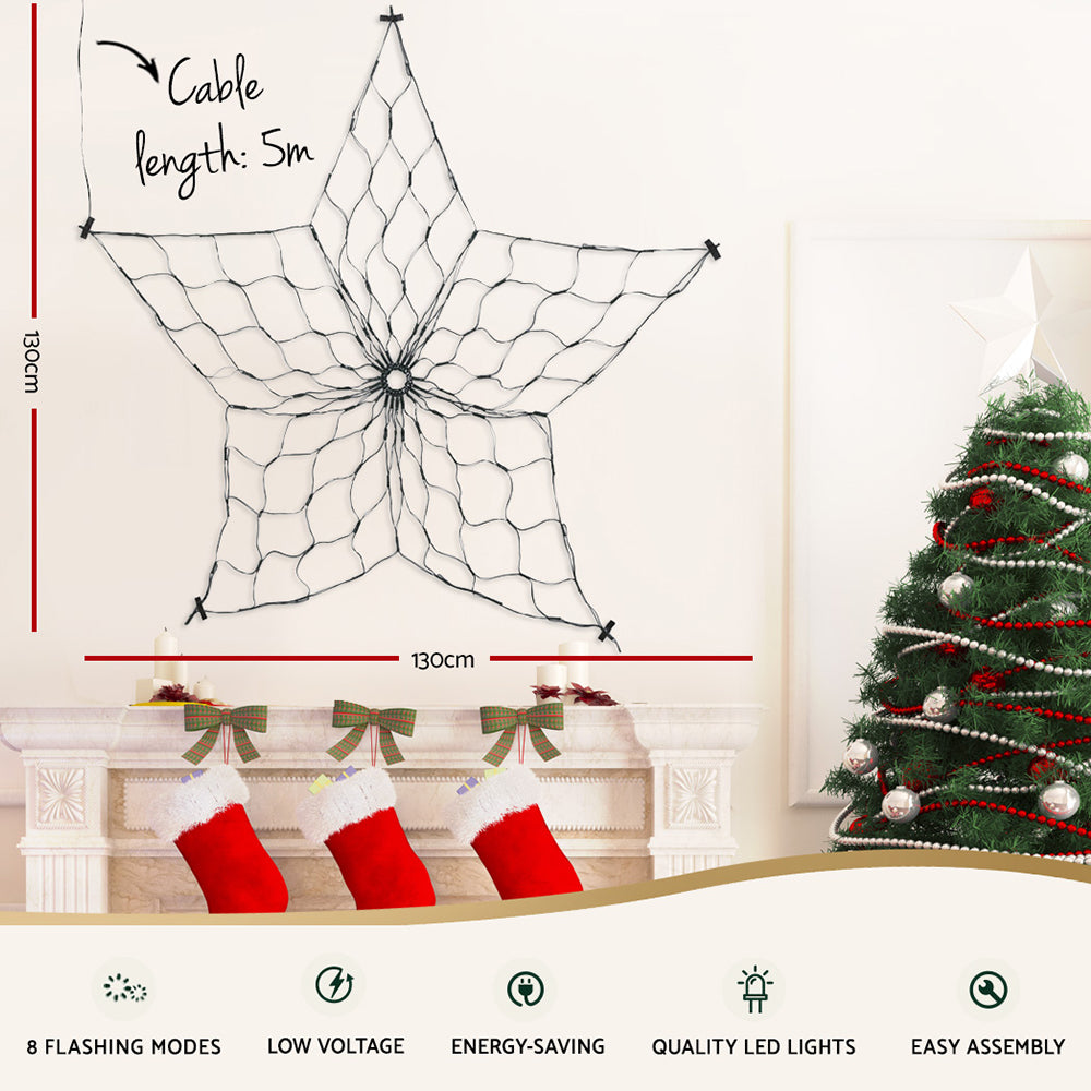 Jingle Jollys Christmas Lights 130cm Snow 130 LED Decorations