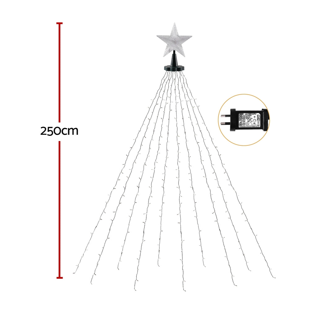 300 LED 2.5M Christmas Lights Waterfall String Fairy Light Jingle Jollys