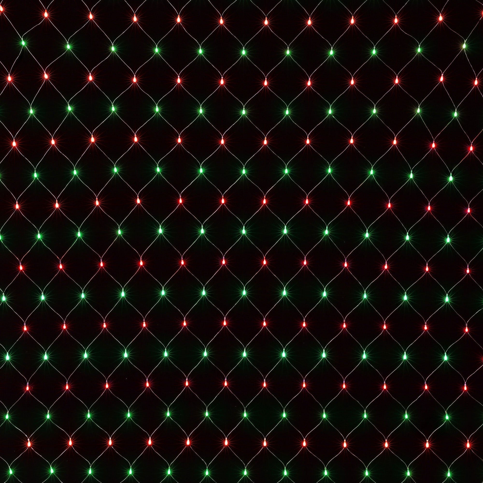 Jingle Jollys Christmas Lights 6x4m Christmas Net Lights 1000LED Red Green Festive Lighting